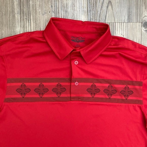 Straight Down -‎ Polo Shirt Mens Red Polyester Spandex *Logo* - Size Large